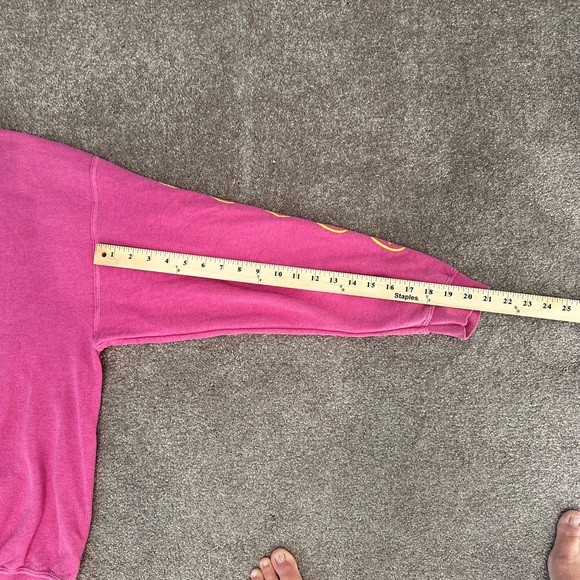 NIRVANA Kids Pink Sweatshirt with Colorful Graphic- weathered , comfy- large - Picture 5 of 6